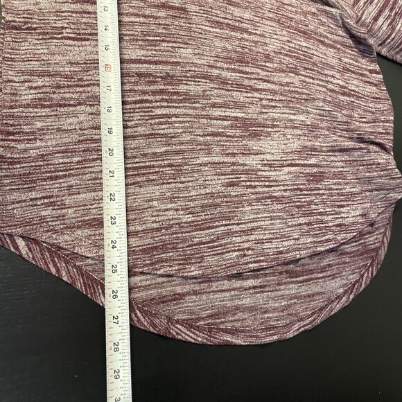 Torrid Women's Maroon Heathered Long Sleeve Top Size 1X Casual Stretch Comfort - Picture 8 of 8